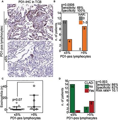 PD-1 expression in transbronchial biopsies of lung transplant recipients is a possible early predictor of rejection